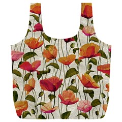 Floral Pattern Full Print Recycle Bag (xxxl) by Valentinaart