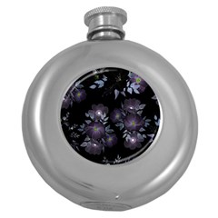 Floral Pattern Round Hip Flask (5 Oz) by Valentinaart