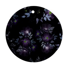 Floral Pattern Round Ornament (two Sides) by Valentinaart