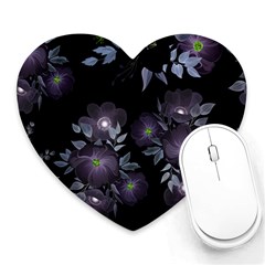 Floral Pattern Heart Mousepads by Valentinaart