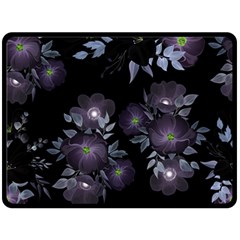 Floral Pattern Fleece Blanket (large)  by Valentinaart