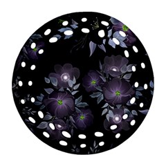 Floral Pattern Round Filigree Ornament (two Sides)