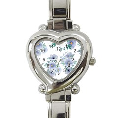 Floral Pattern Heart Italian Charm Watch by Valentinaart