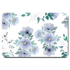 Floral Pattern Large Doormat  by Valentinaart