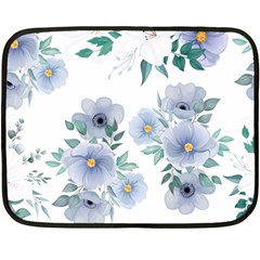 Floral Pattern Fleece Blanket (mini) by Valentinaart