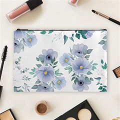 Floral Pattern Cosmetic Bag (large) by Valentinaart