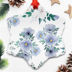 Floral Pattern Snowflake Ornament (two Sides)