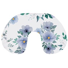 Floral Pattern Travel Neck Pillow by Valentinaart