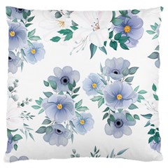 Floral Pattern Large Flano Cushion Case (one Side) by Valentinaart