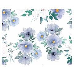 Floral Pattern Double Sided Flano Blanket (medium)  by Valentinaart