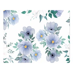 Floral Pattern Double Sided Flano Blanket (large)  by Valentinaart