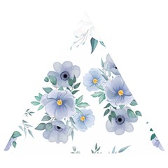 Floral Pattern Wooden Puzzle Triangle by Valentinaart