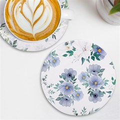 Floral Pattern Uv Print Round Tile Coaster