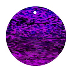 Magenta Waves Flow Series 2 Ornament (round) by DimitriosArt