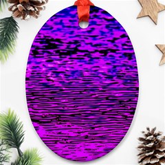 Magenta Waves Flow Series 2 Ornament (oval) by DimitriosArt