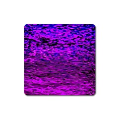 Magenta Waves Flow Series 2 Square Magnet by DimitriosArt