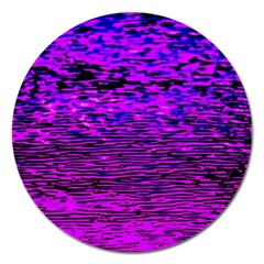 Magenta Waves Flow Series 2 Magnet 5  (round)