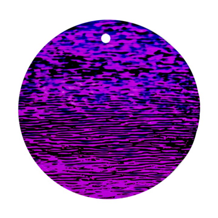 Magenta waves flow series 2 Round Ornament (Two Sides)