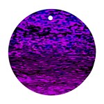 Magenta waves flow series 2 Round Ornament (Two Sides) Back