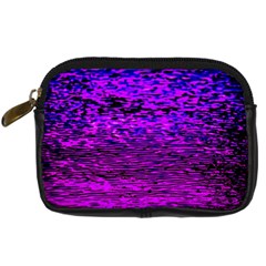 Magenta Waves Flow Series 2 Digital Camera Leather Case by DimitriosArt