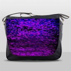 Magenta Waves Flow Series 2 Messenger Bag by DimitriosArt