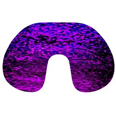 Magenta Waves Flow Series 2 Travel Neck Pillow by DimitriosArt