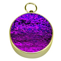 Magenta Waves Flow Series 2 Gold Compasses by DimitriosArt