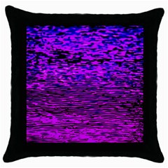 Magenta Waves Flow Series 2 Throw Pillow Case (black) by DimitriosArt