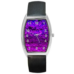 Magenta Waves Flow Series 2 Barrel Style Metal Watch by DimitriosArt