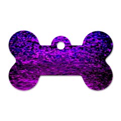 Magenta Waves Flow Series 2 Dog Tag Bone (one Side) by DimitriosArt