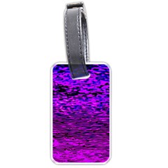 Magenta Waves Flow Series 2 Luggage Tag (one Side) by DimitriosArt