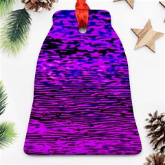 Magenta Waves Flow Series 2 Bell Ornament (two Sides) by DimitriosArt