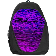 Magenta Waves Flow Series 2 Backpack Bag by DimitriosArt