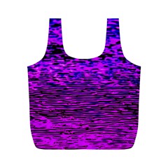 Magenta Waves Flow Series 2 Full Print Recycle Bag (m) by DimitriosArt