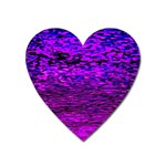 Magenta waves flow series 2 Heart Magnet Front