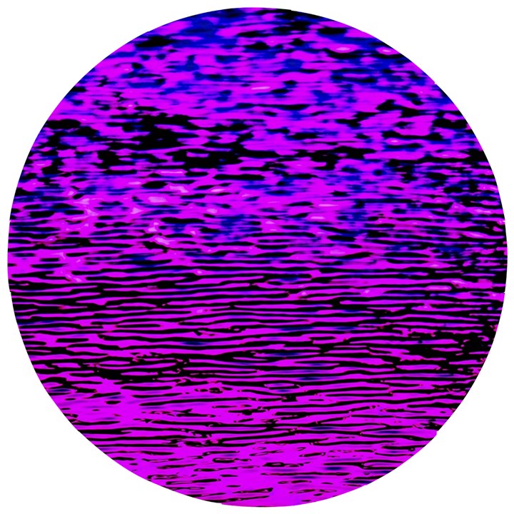 Magenta waves flow series 2 Wooden Puzzle Round