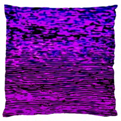 Magenta Waves Flow Series 2 Large Cushion Case (two Sides) by DimitriosArt