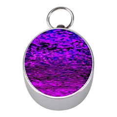 Magenta Waves Flow Series 2 Mini Silver Compasses by DimitriosArt