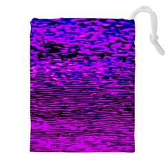 Magenta Waves Flow Series 2 Drawstring Pouch (4xl) by DimitriosArt