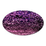 Purple  waves abstract series no2 Oval Magnet Front