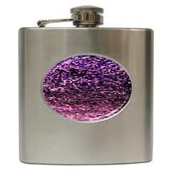 Purple  Waves Abstract Series No2 Hip Flask (6 Oz) by DimitriosArt