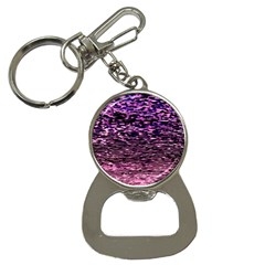 Purple  Waves Abstract Series No2 Bottle Opener Key Chain by DimitriosArt