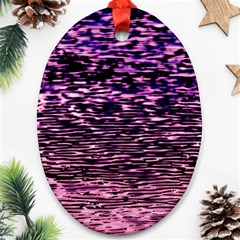 Purple  Waves Abstract Series No2 Oval Ornament (two Sides) by DimitriosArt