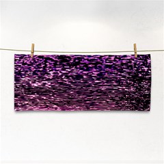 Purple  Waves Abstract Series No2 Hand Towel by DimitriosArt