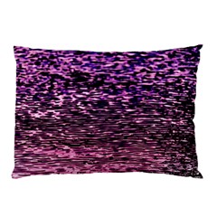 Purple  Waves Abstract Series No2 Pillow Case by DimitriosArt