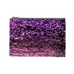 Purple  Waves Abstract Series No2 Cosmetic Bag (large) by DimitriosArt