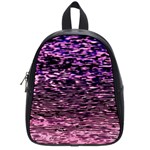 Purple  waves abstract series no2 School Bag (Small) Front