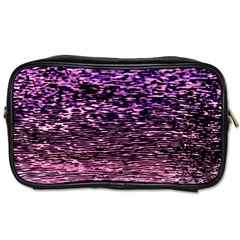 Purple  Waves Abstract Series No2 Toiletries Bag (two Sides) by DimitriosArt