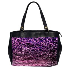 Purple  Waves Abstract Series No2 Oversize Office Handbag (2 Sides) by DimitriosArt