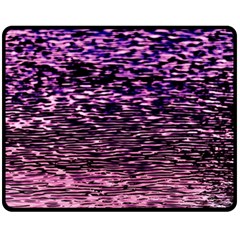 Purple  Waves Abstract Series No2 Fleece Blanket (medium)  by DimitriosArt